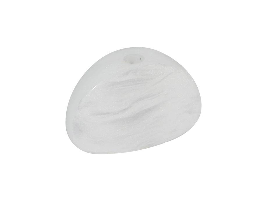 Machine head pegs, pearloid, bolt-on model, 23x16mm, 6-pack, white