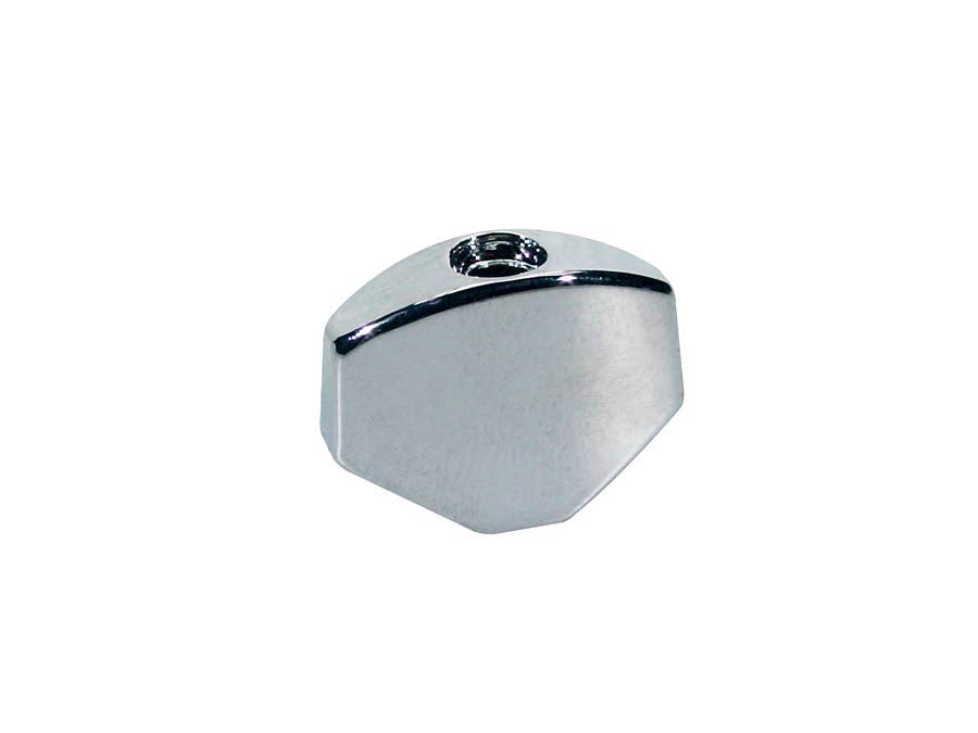 Machine head pegs, metal, bolt-on model, 19x14mm, 6-pack, chrome