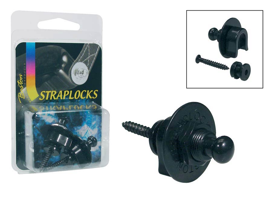 Lock & Rock Strap locks, 6-pack in box, black