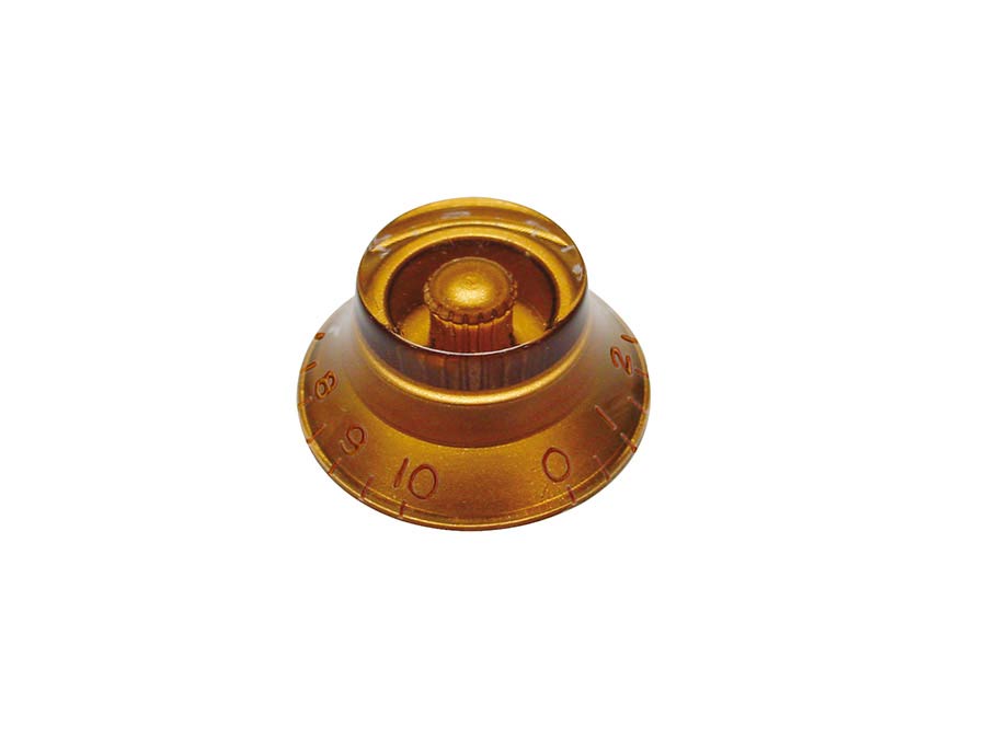 Bell knob, transparant amber