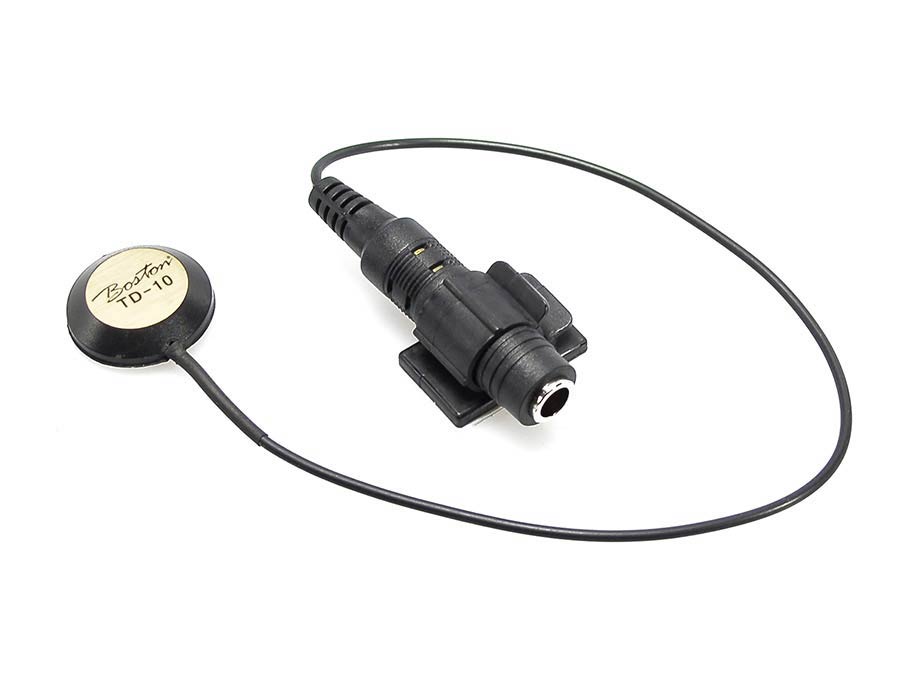 Transducer pickup, adhesive back, 25mm diameter, with adhesive back female jack 6,3mm