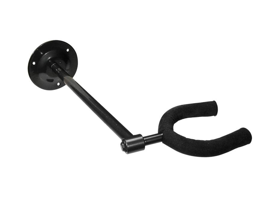 Angled wall mounted hook for guitar