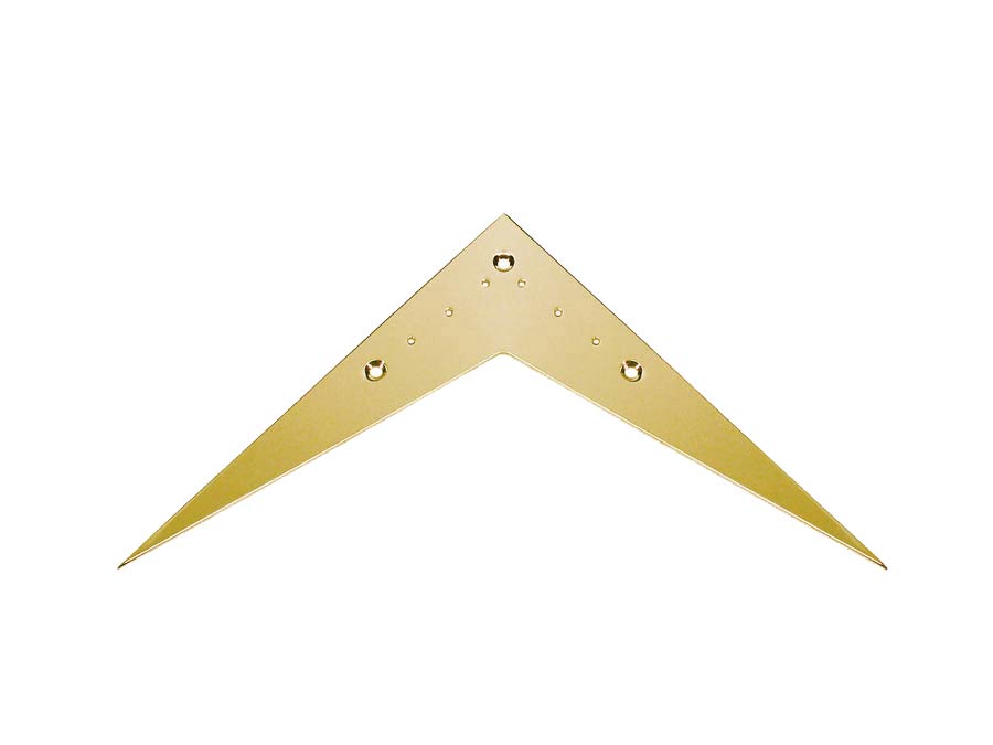 Tailpiece for electric guitar, V- model, gold