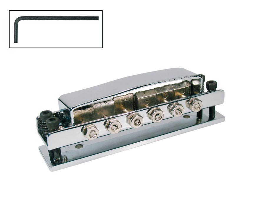Bridge for e-guitar, RICK model, chrome