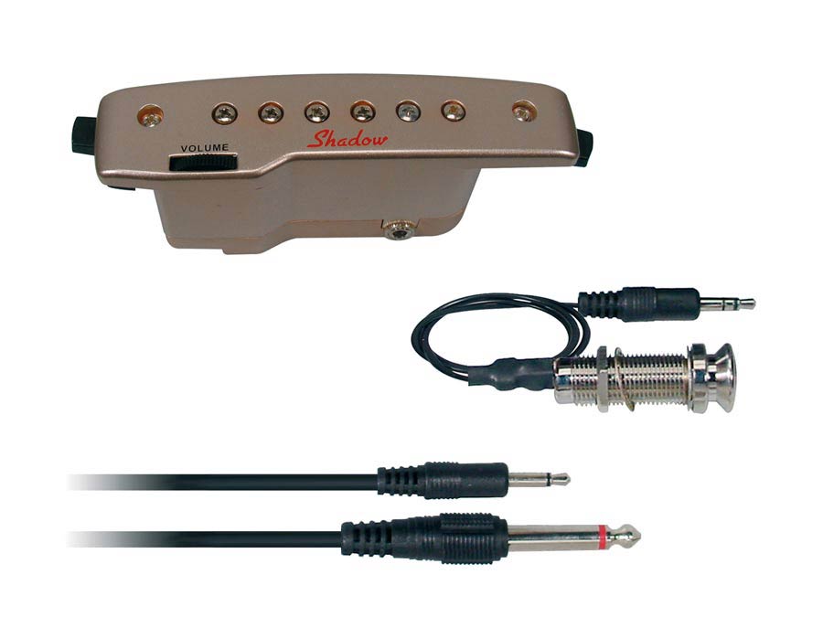 Active soundhole pickup, humbucker with 4 meter cable, 3v battery, volume, soundhole 9-11cm