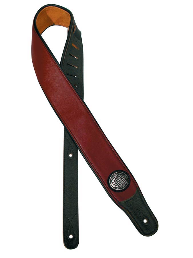Stylish Series Guitar strap, black back, red
