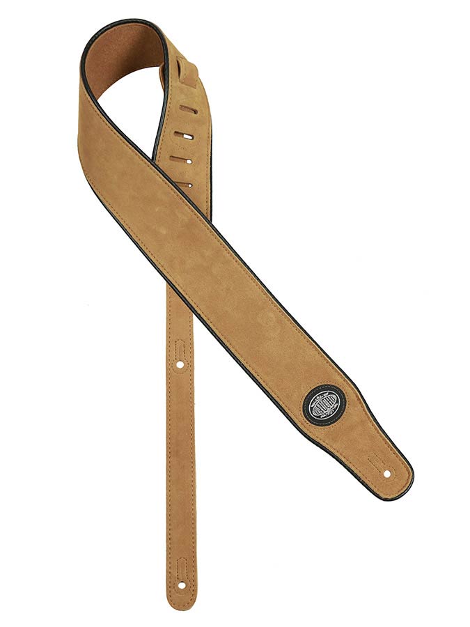 Stylish Deluxe Series Guitar strap, natural back, natural suede