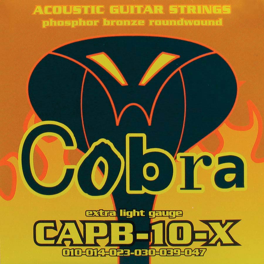 Cobra string set acoustic, phosphor bronze wound extra light