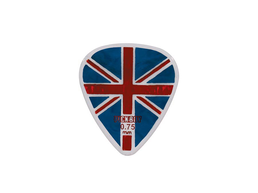 picks with union jack design 50 pack 0.75mm