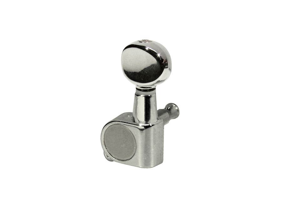 Machine heads for guitar, die cast, 6x right, small buttons, chrome