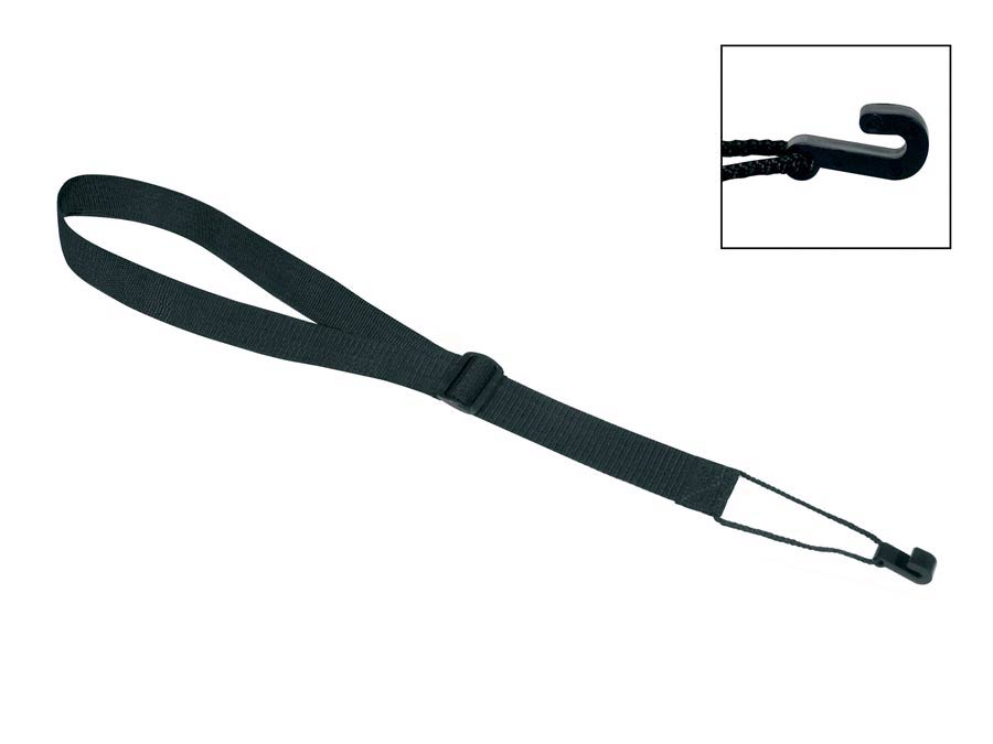 Classic guitar strap 10-pack, 10 straps with soundhole hook, black nylon, 40 mm. wide