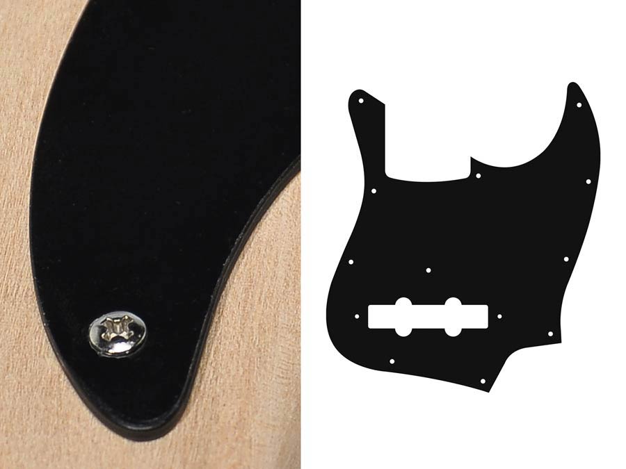 Pickguard, Jocker bass, standard, 1 ply, black