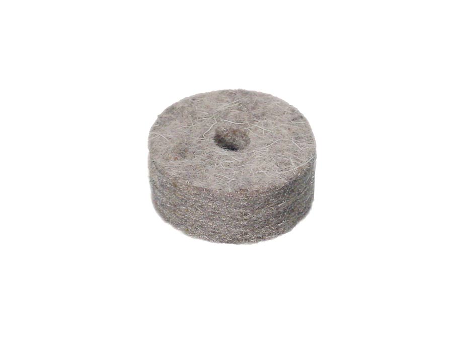 Felt cymbal washer 12-pack, 12x felt washer, diameter: 38 mm., width:12 mm.