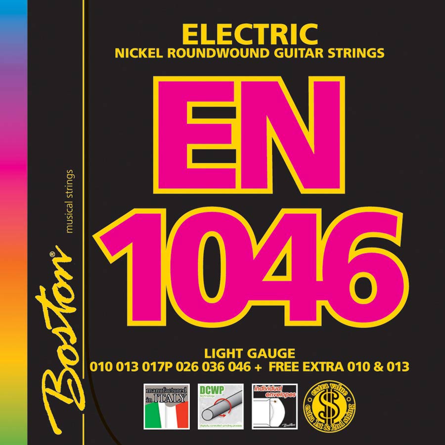 String set electric, nickel roundwound, light, 010-013-017-026-036-046
