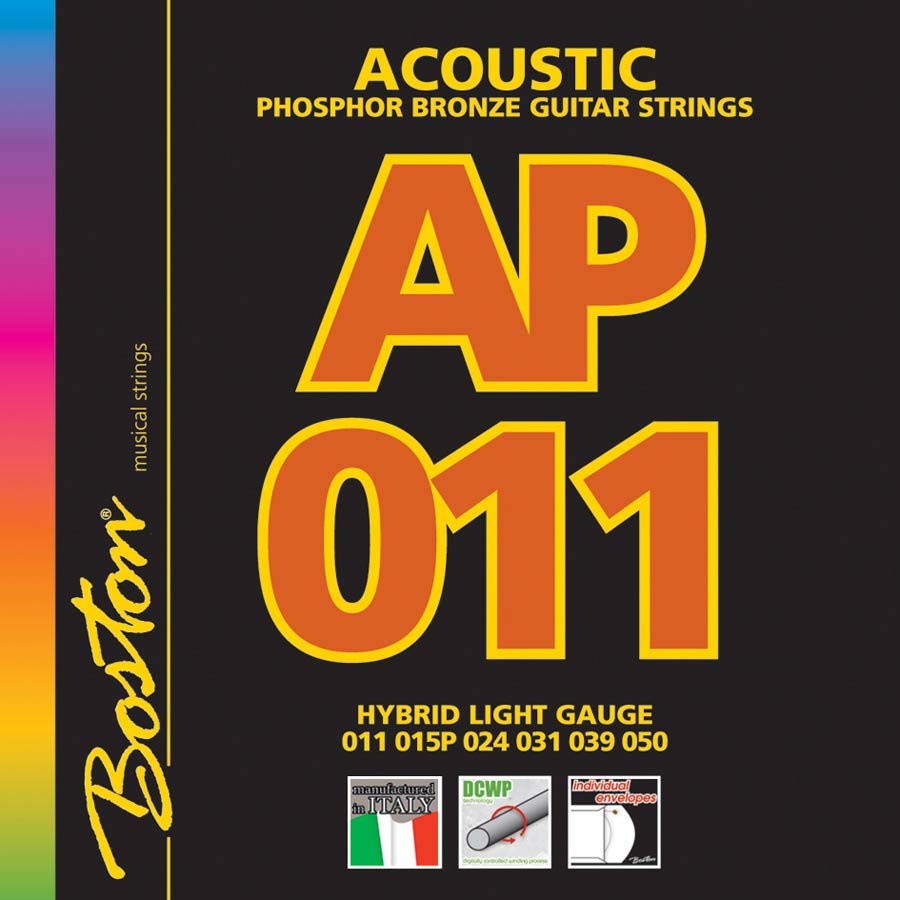String set acoustic, phosphor bronze, hybrid light, 011-015-024-031-039-050