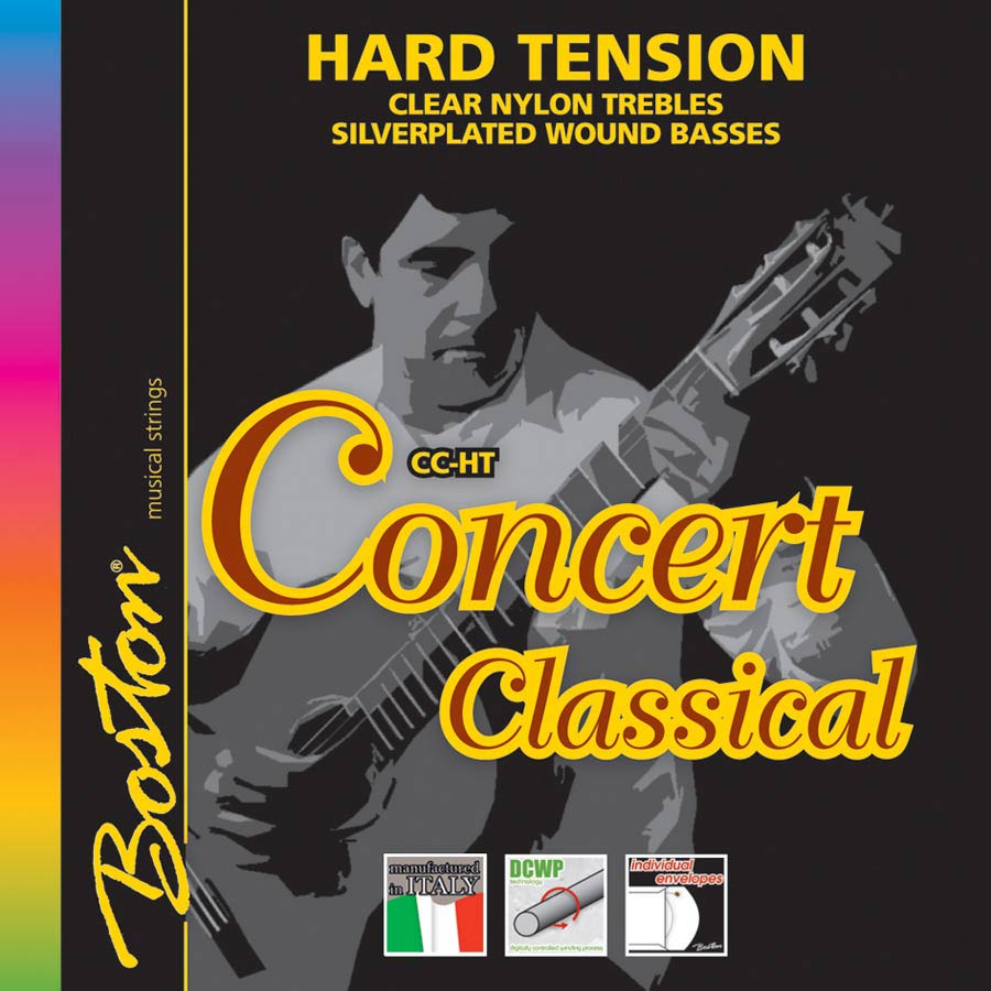 Concert Series String set classic, clear trebles & silverplated wound basses, hard tension