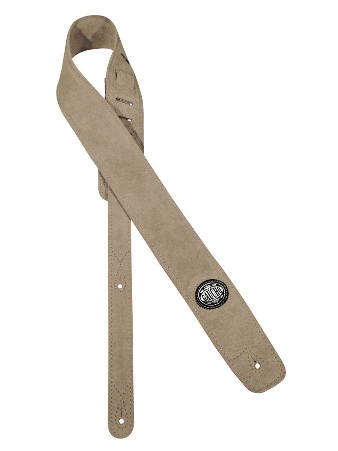 Padded Suede Series Guitar strap, natural suede top, natural suede back