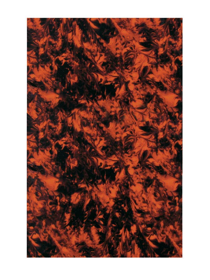 Pickguard material, 3 ply, 45x29cm, marble orange