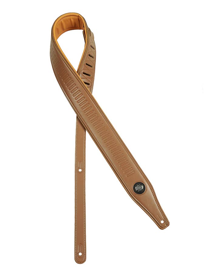 Buffalo III Series Guitar strap, top quality leather, light brown
