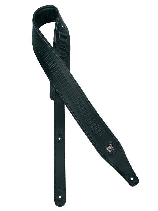 Buffalo III Series Guitar strap, top quality leather, black