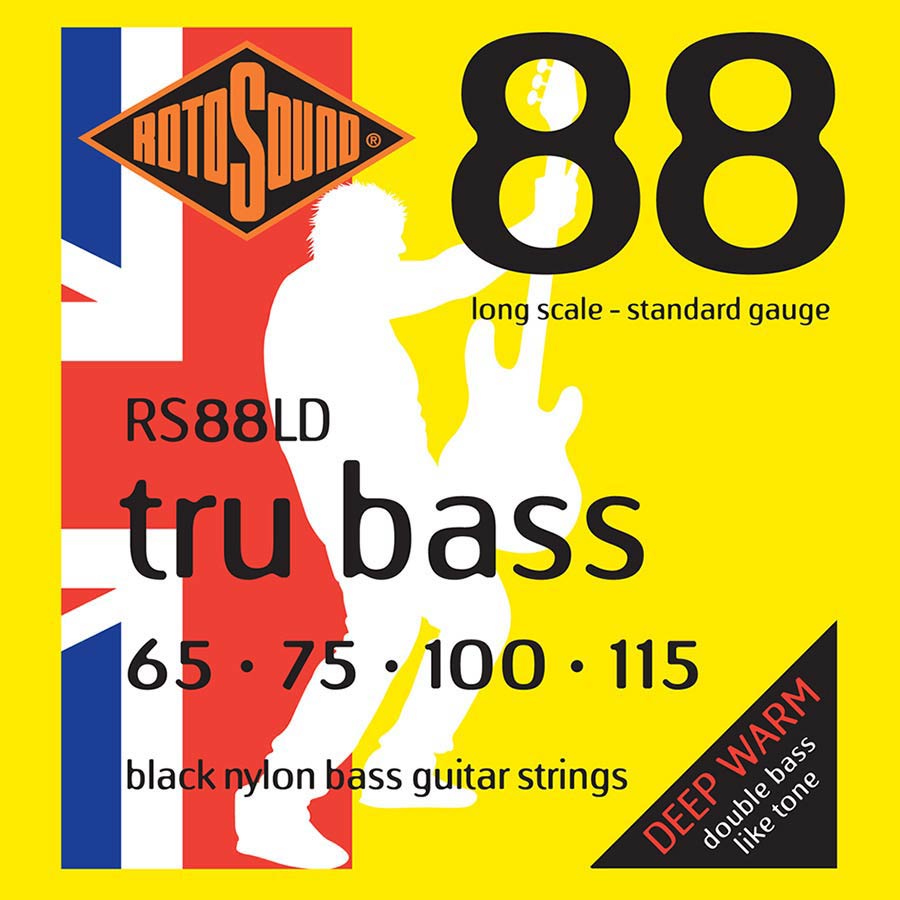 RS88LD Rotosound Tru Bass 88 string set electric bass black nylon flatwound 65-115