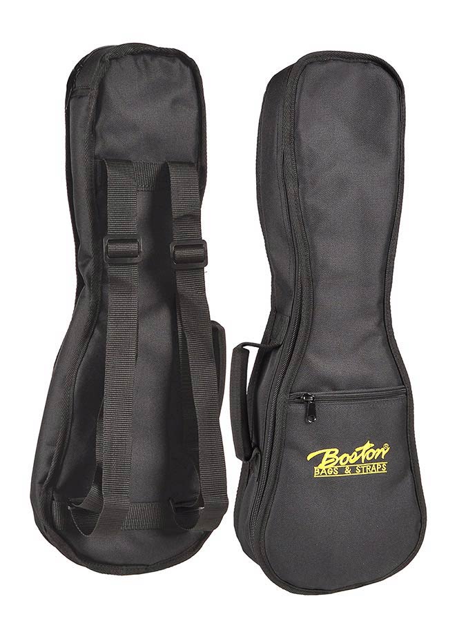 Bag for soprano ukulele, 10 mm. padded nylon, black