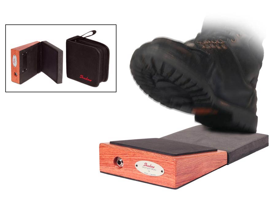 Active bass drum foot unit, stompin' bass, 9v battery, gigbag, 14x13,5cm
