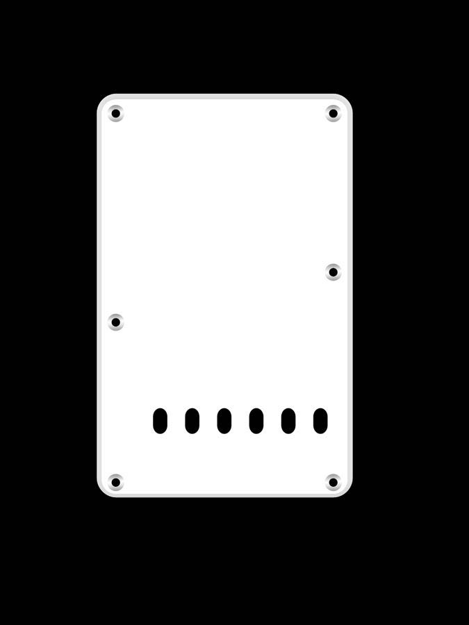 Back plate, string spacing 11,2mm, 1 ply, standard Stallion, 86x138mm, white