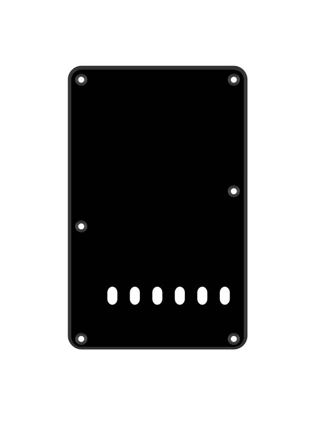 Back plate, string spacing 11,2mm, 1 ply, standard Stallion, 86x138mm, black mat