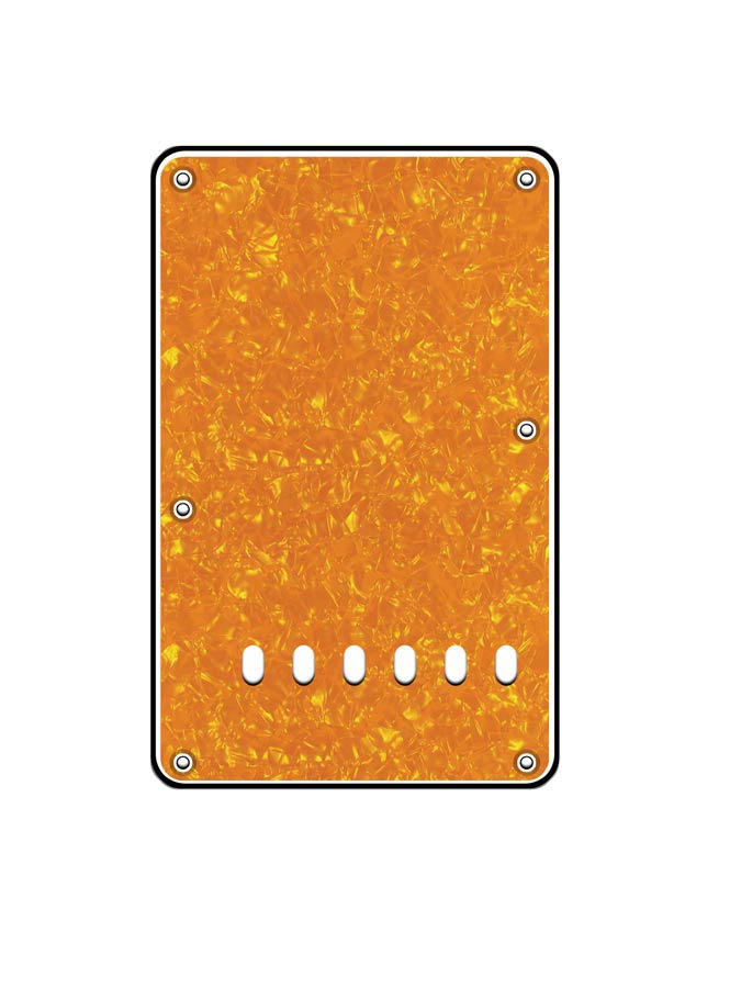 Back plate, string spacing 11,2mm, 3 ply, standard Stallion, 86x138mm, pearl yellow