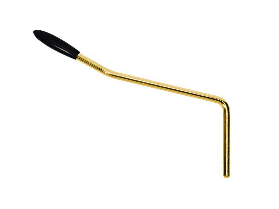 Tremolo arm vintage, no thread, 5mm arm diameter, black cap, gold