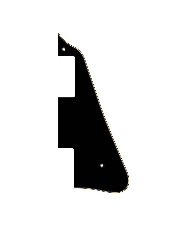 Pickguard, LP-model, standard, 3 ply, black and cream