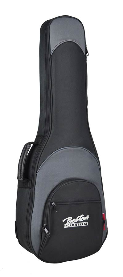 Super Packer Gig bag for ukulele, 25 mm. padding, black and grey, multiple pockets, concert shape