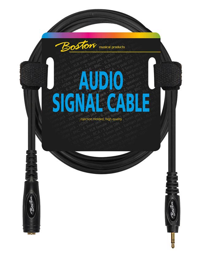 Audio signal cable, 6.3mm female jack stereo to 3.5mm jack stereo, 1.50 meter