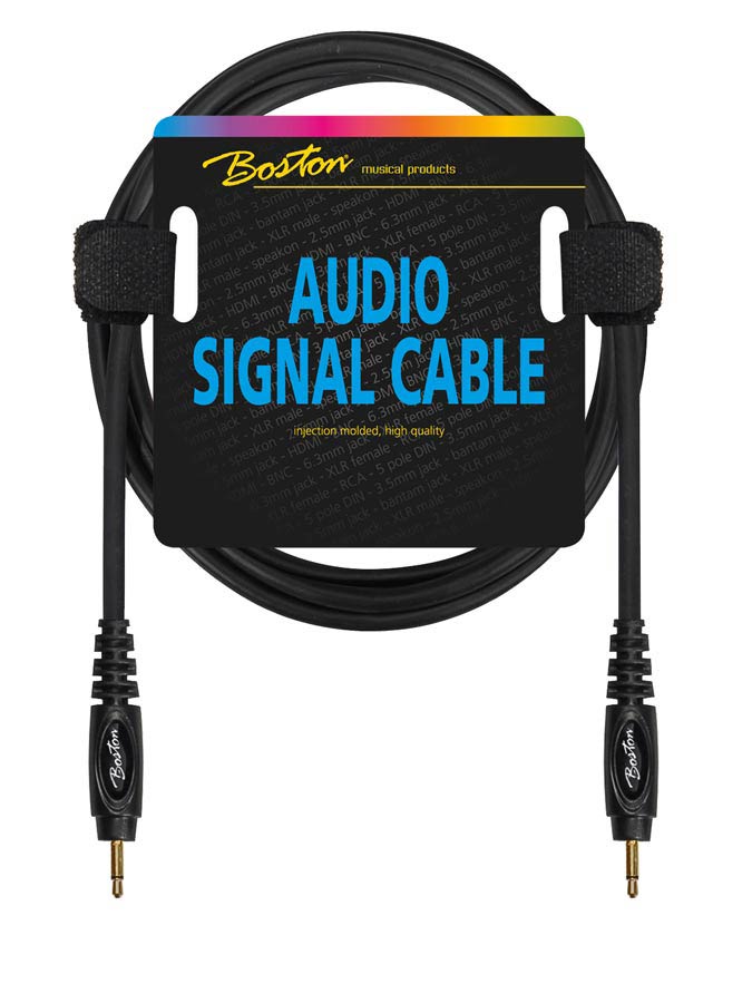 Audio signal cable, 3.5mm jack mono to 3.5mm jack mono, 3.00 meter