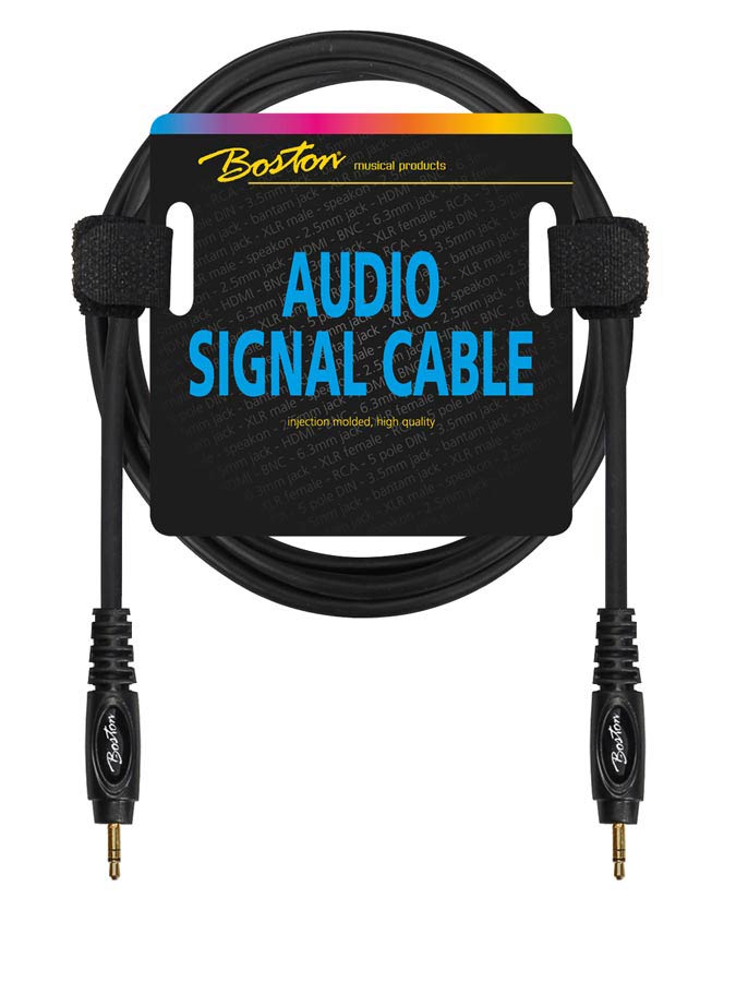 Audio signal cable, 3.5mm jack stereo to 3.5mm jack stereo, 3.00 meter