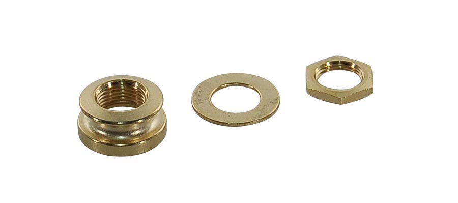 Strap button nut, for EPJ models M8 thread, with nut and washer, gold