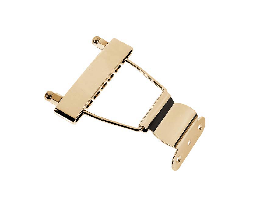 Tailpiece for semi acoustic guitar, length 31 + 67mm, gold