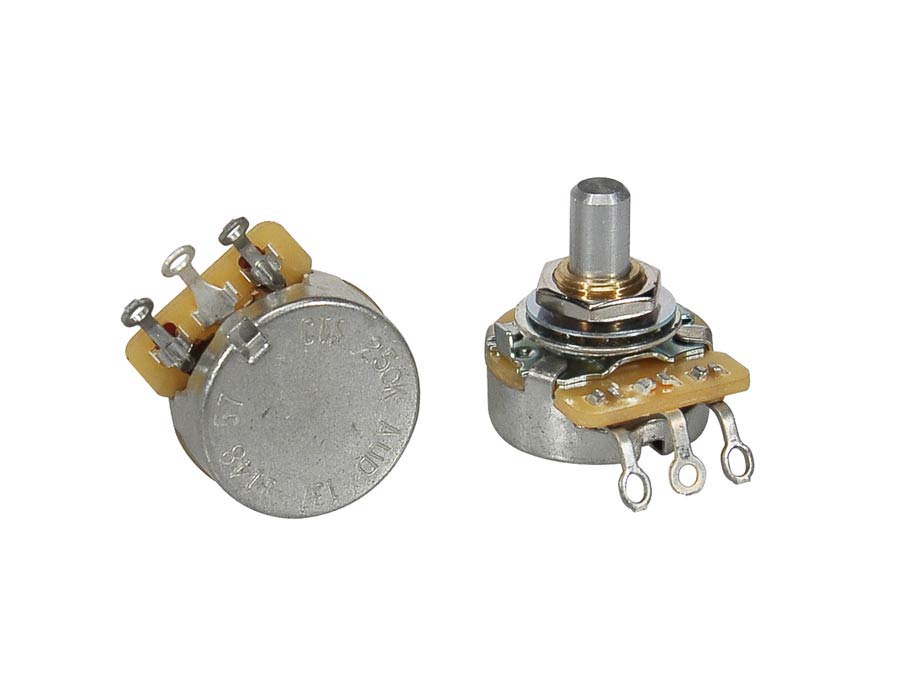 Potentiometer 20 pcs bulk pack, 250K short audio potentiometers solid shaft