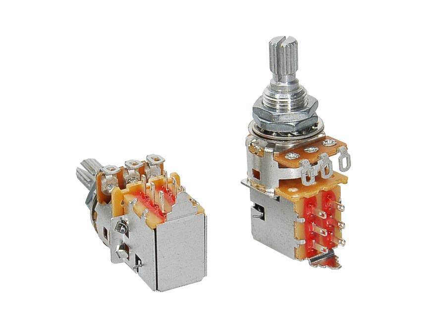 Push-pull 500K audio potentiometer, standard length bushing .375