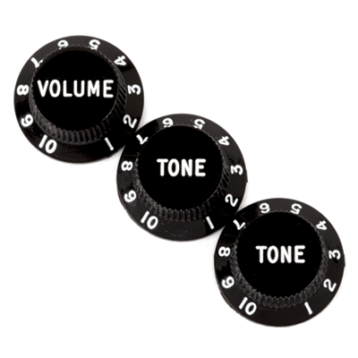 Strat Knobs Black Volume Tone Tone