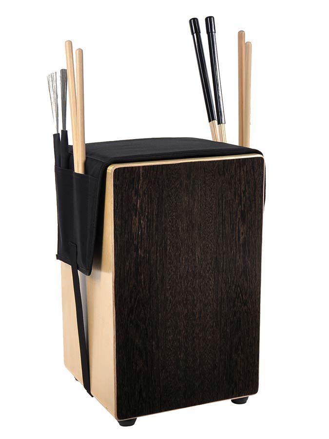 Cajon pad with accessory pocket