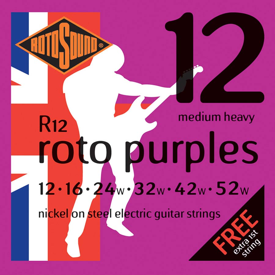 R12 Rotosound Roto string set electric nickel wound 12-52