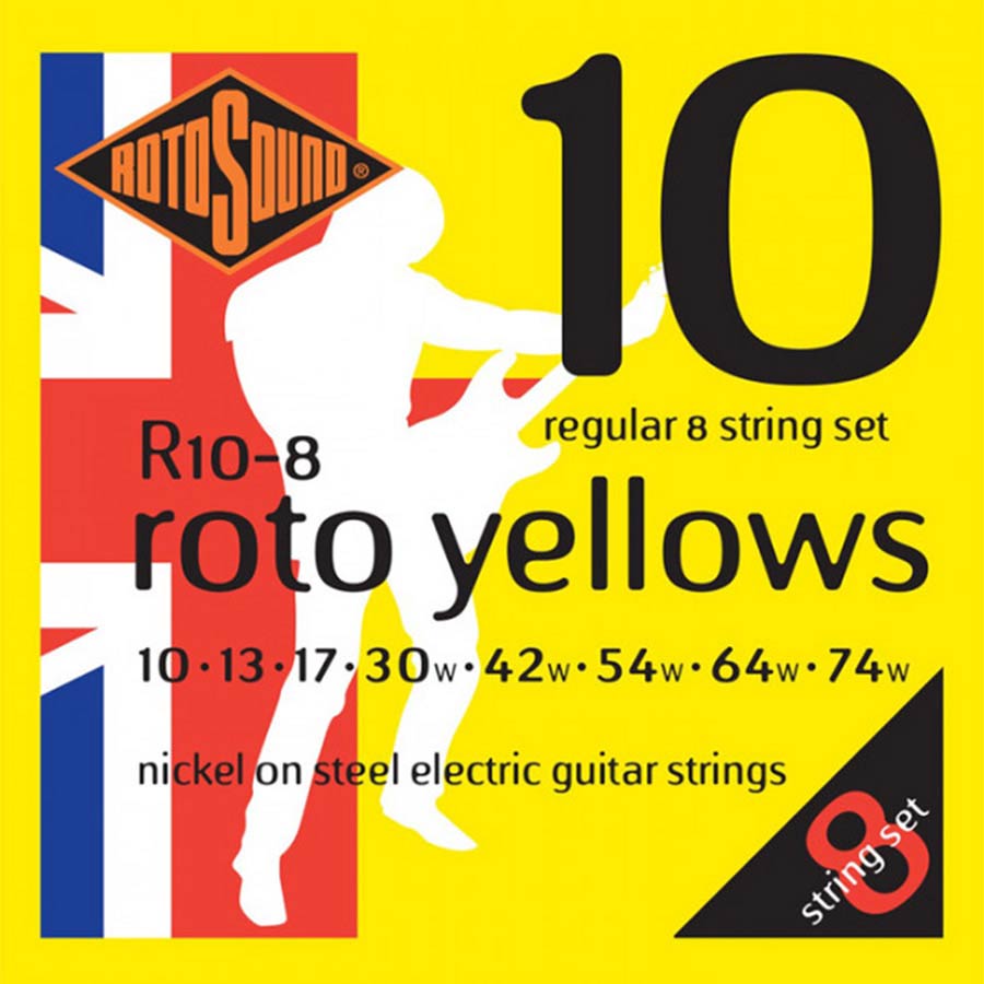 R10-8 Rotosound Roto string set electric 8 nickel wound 10-74