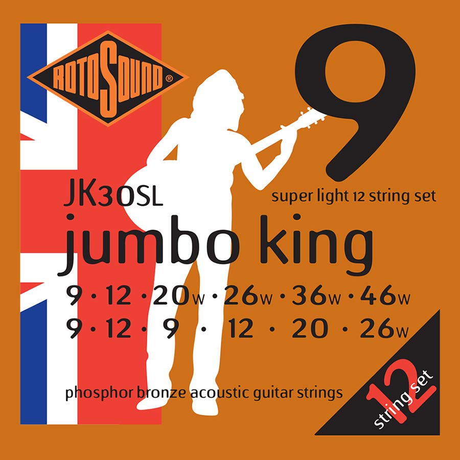 Jumbo king (bronze super/light gauge) 12 string