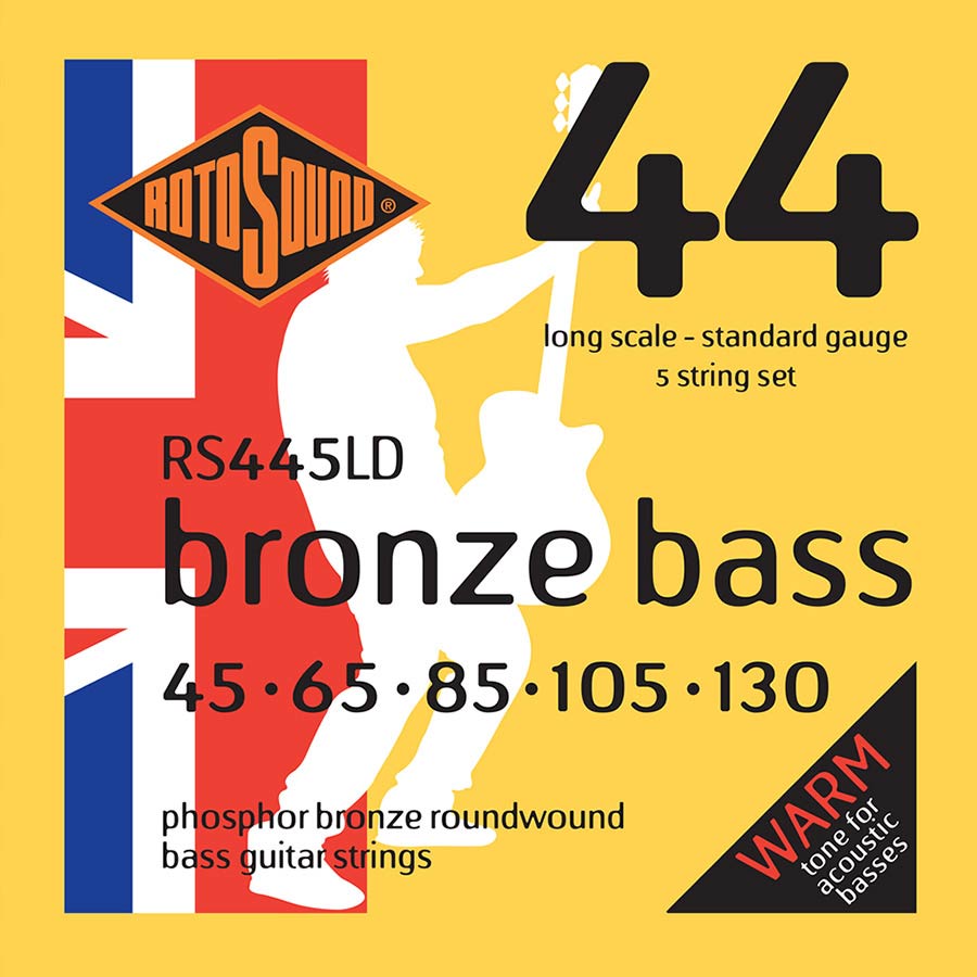 RS445LD Rotosound Bronze Bass 44 string set acoustic bass 5 phosphor bronze 45-130