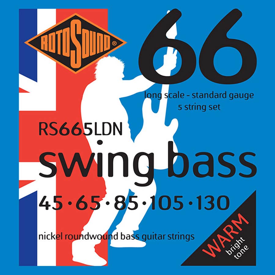 RS665LDN Rotosound Swing Bass 66 string set electric bass 5 nickel wound 45-130