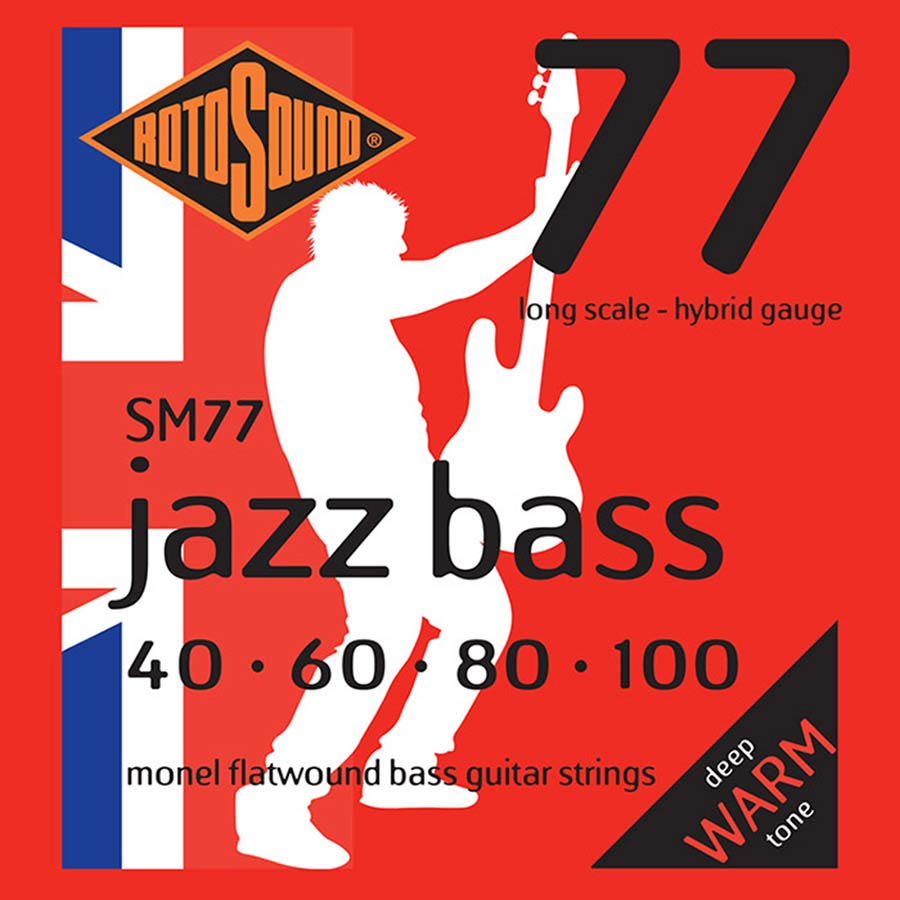 SM77 Rotosound Jazz Bass 77 string set electric bass monel flatwound 40-100