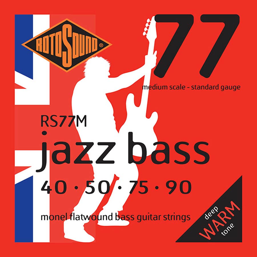 RS77M Rotosound Jazz Bass 77 string set electric bass monel flatwound 40-90