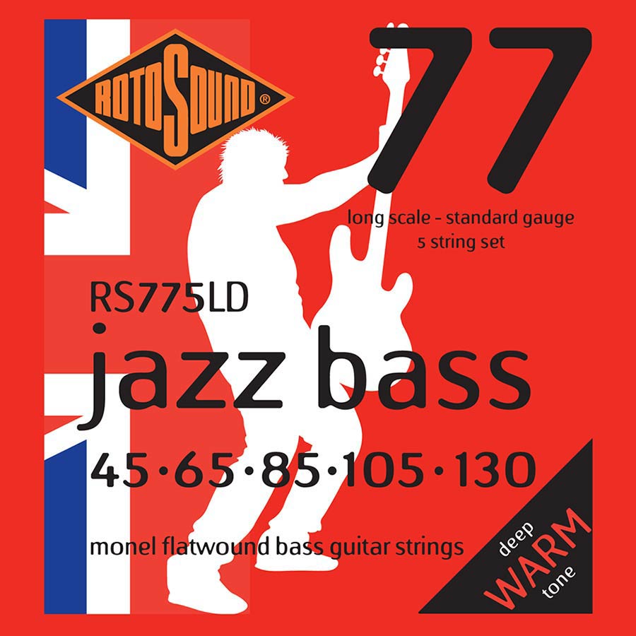 RS775LD Rotosound Jazz Bass 77 string set electric bass 5 monel flatwound 45-130